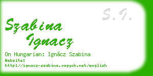 szabina ignacz business card