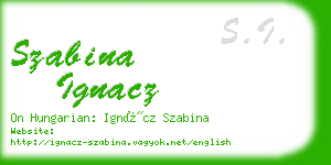 szabina ignacz business card